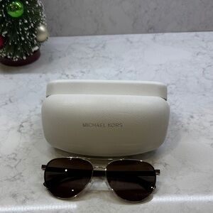 Michael Kors White Case with Brown Lens Sunglasses